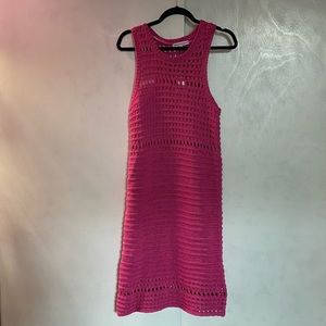 Rebecca Minkoff Crochet Pink Dress New